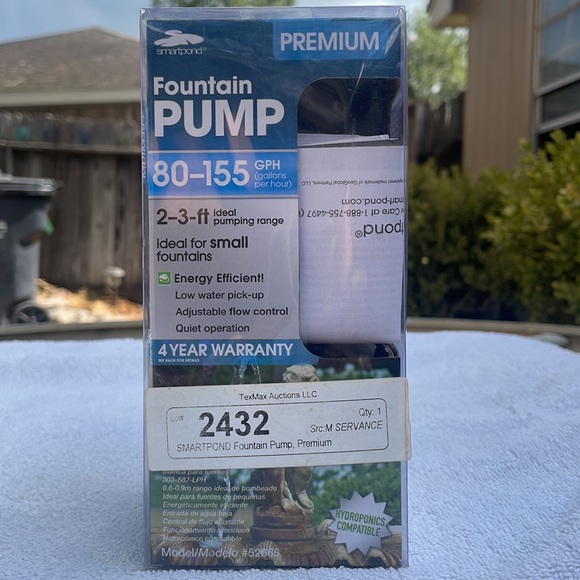SMARTPOND FOUNTAIN WATER PUMP,  PREMIUM - Picture 2 of 5